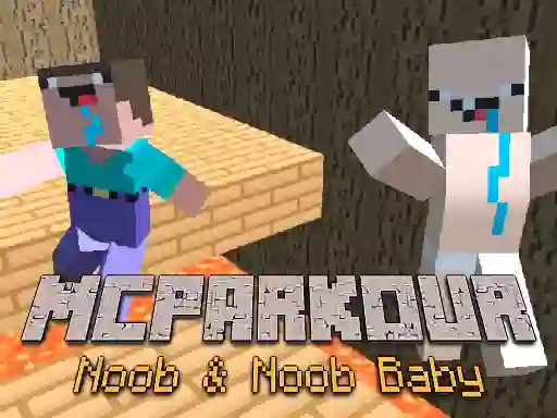Spēle MCParkour Noob & Noob Baby online