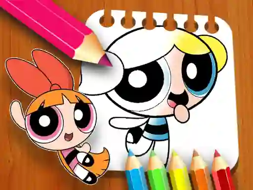 Spēle The Powerpuff Girls Coloring Book online