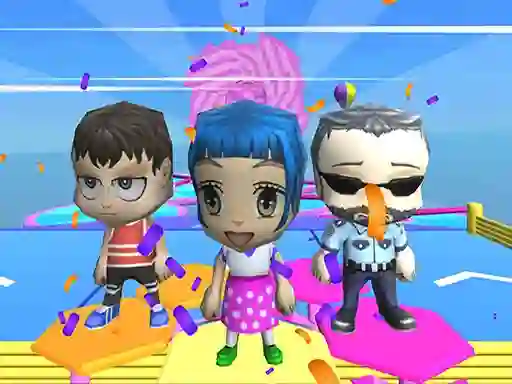 Spēle Fall Guys And Girls Chibi Race Knockdown Multiplay online
