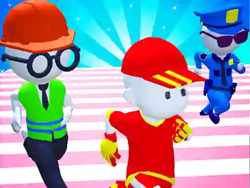 Spēle Knockout Fall Guys 3D Run Royale Race online