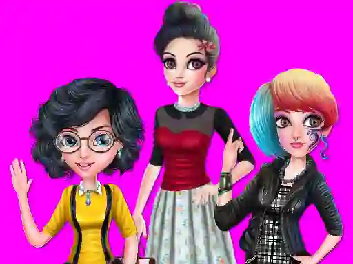 Spēle College Girl Squad Fashion Dressup online