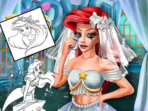 Spēle Coloring Book for Ariel Mermaid online
