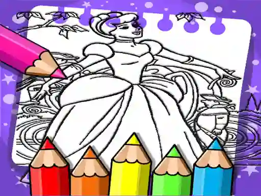 Spēle Cinderella Color Book online