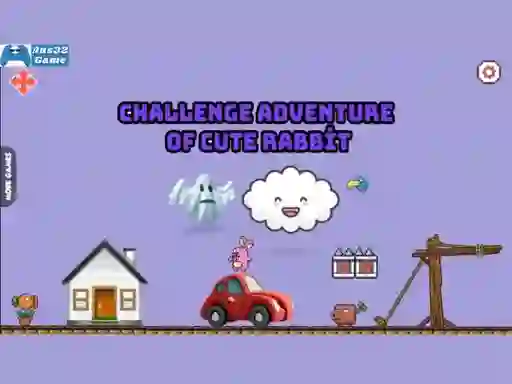 Spēle Challenge adventure of cute rabbit online