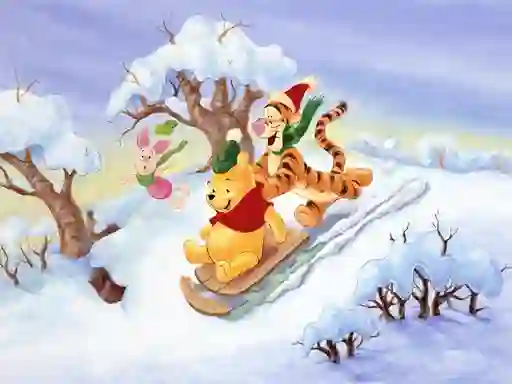 Spēle Winnie the Pooh Christmas Jigsaw Puzzle 2 online
