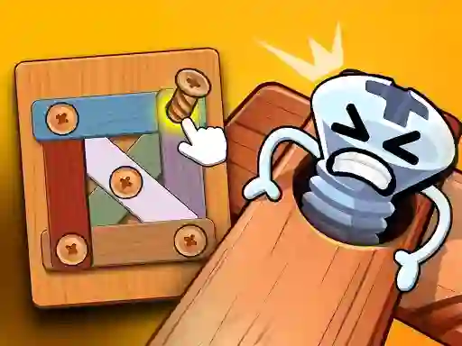 Spēle Wood Bolts Nuts Screw Pin Puzzle online