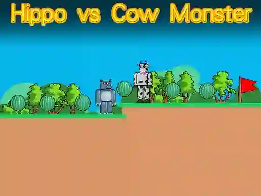 Spēle Hippo vs Cow Monster online