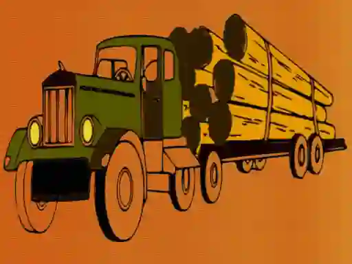 Spēle Logging Trucks Coloring online