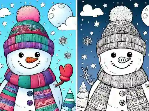 Spēle Coloring book Winter online
