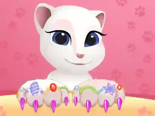 Spēle Talking Tom Angela Great Manicure online