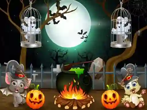 Spēle Halloween Twin Ghosts Rescue online