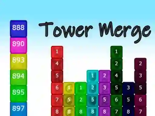 Spēle Tower Merge online