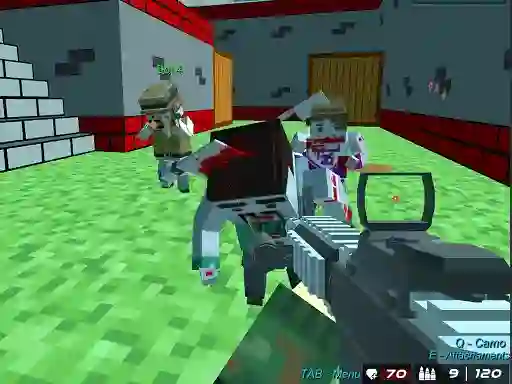 Spēle Shooting Zombie Blocky Gun Warfare online