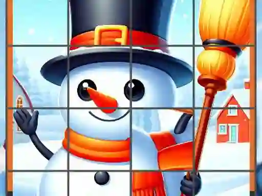 Spēle Happy Snowman Puzzle online
