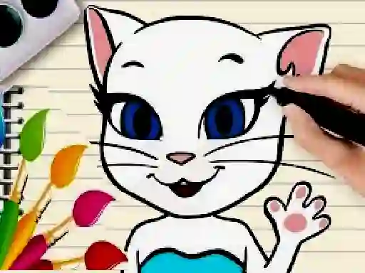 Spēle Talking Angela Coloring Book online