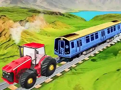 Spēle Chain Tractor Train Towing Game 3D online