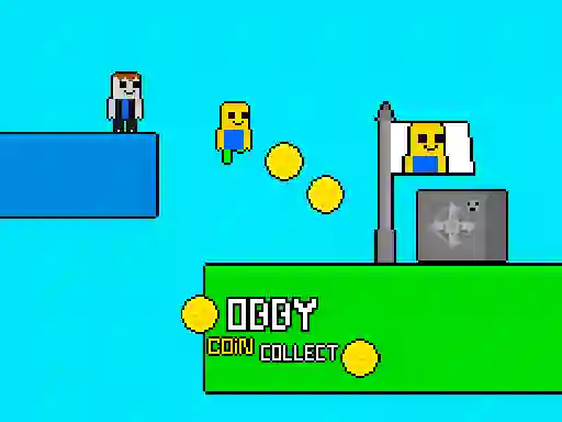 Spēle Obby vs Bacon Rainbow Parkour online