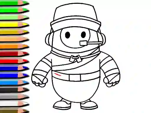 Spēle Fall Guys Halloween Coloring Book online