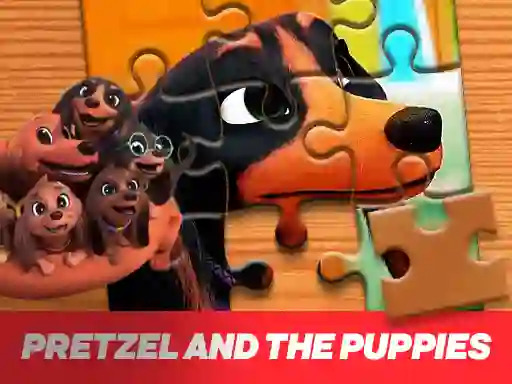 Spēle Pretzel and the puppies Jigsaw Puzzle online