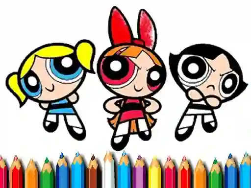 Spēle PowerPuff Girls Coloring Book online