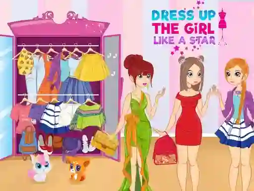 Spēle Dress Up The Girl Like A Star online