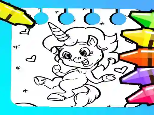 Spēle Magical Unicorn Coloring Pages online