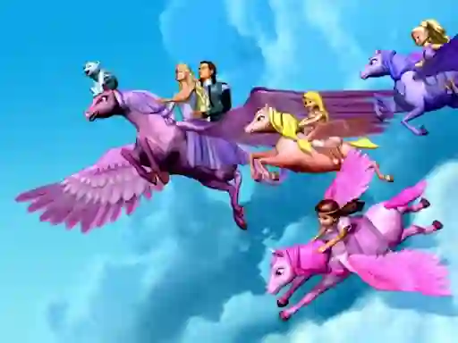 Spēle Barbie Magic Pegasus Puzzle online