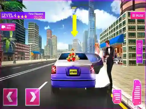 Spēle Wedding City Car Driving Service online