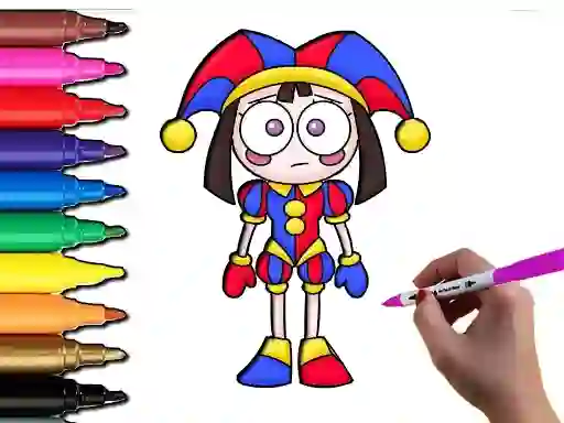 Spēle Pomni Coloring Time online