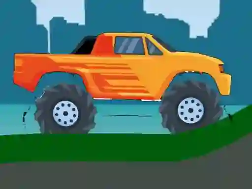 Spēle Monster Truck Hill Driving 2D online