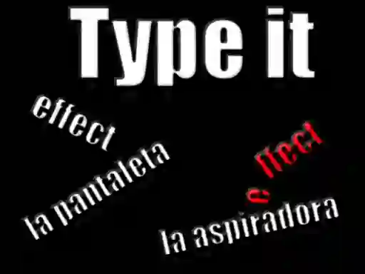 Spēle Type it online
