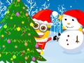 Spēle Minionu Ziemassvētku sniega pikas kari  online