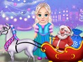 Spēle Little Elsa tīrs Ziemassvētku pārvadājums  online