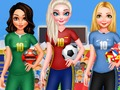 Spēle BFF Princess balsot par futbolu 2018  online