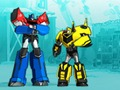 Spēle Transformatori. Maskējušies roboti: Super Mini Striker  online