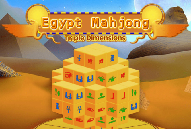 Spēle Mahjong Egypt Trīskārši izmēri  online