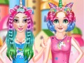 Spēle Princeses Varavīksnes Vienradzis frizētava  online