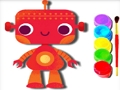 Spēle Atpakaļ uz skolu: robotu krāsojamā grāmata  online