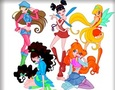 Spēle Winx Club krāsošana  online