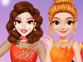 Spēle Princešu ģērbšanās uz slidām  online