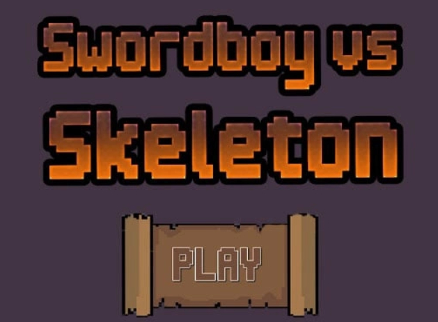 Spēle Zobenpuika pret skeletu  online