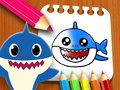Spēle Baby Shark krāsojamā grāmata  online