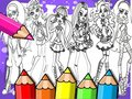 Spēle Monster High krāsojamā grāmata  online