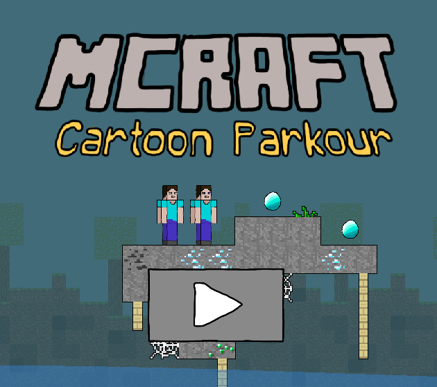 Spēle Mcraft karikatūra Parkour  online