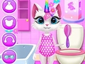 Spēle Kitty Unicorn ikdienas kopšana  online