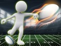 Spēle Stickman regbija skrien un kick  online