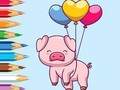 Spēle Krāsojamā grāmata: Cūka balons  online
