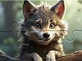 Spēle Puzle: Smaidošs vilks  online