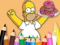 Spēle Krāsojamā grāmata: Simpson Donut  online