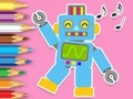 Spēle Krāsojamā grāmata: Robotu dejas  online